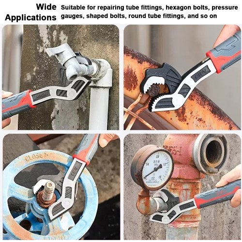 Multifunctional Wrench 40CR Chromium Vanadium Steel Self-Adjusting Wrench Quick Opening Tube Universal Wrench Combination Tool Kit 