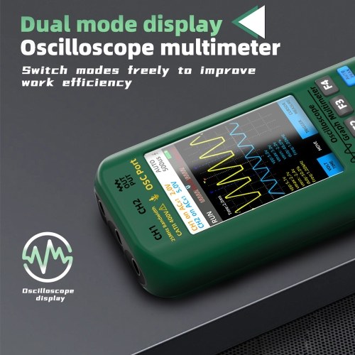 BSIDE 3in1 Handheld Graph Multimeter Oscilloscope Signal Source 3.98-inch TFT IPS Display Voltage Current Capacitance Frequency Resistance Continuity Diode Tester 25Mhz Bandwidth 250MSa/s Sampling Rate with On-Off Buzzer Waveform Save and View Function fo 
