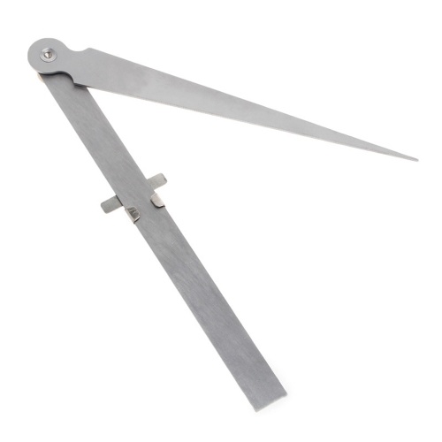 

Wedge-shaped Feeler Gauge Gage Measuring Scale 0-15mm Stainless Steel Inner Diameter Ruler Measurement Tool
