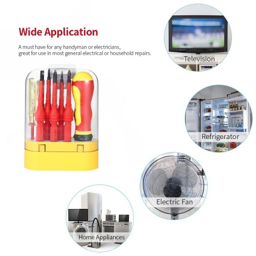 

PENGGONG 10pcs 500V Multi-functional Insulated Screwdrivers Set