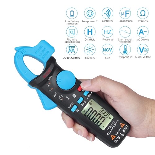 

BSIDE Digital Mini AC Clamp Meter Handheld Multimeter