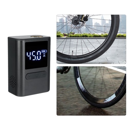 Bike Pump Electric Bicycle Pump Portable Tire Inflator Air Pump for Bikes 100PSI High Pressure Guage 1000mAh Mini Bike Pump for Bikes Cars Motorcycles Balls Swimming laps 