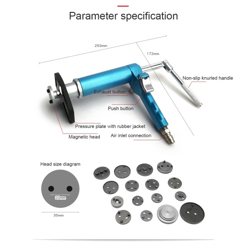 Pneumatic Disc Brake Sub-Pump Adjustment Tool Brake Pad Disassembly Brake Sub-Pump Piston Return Jacking Tool Car Maintenance and Repairing Accessory 