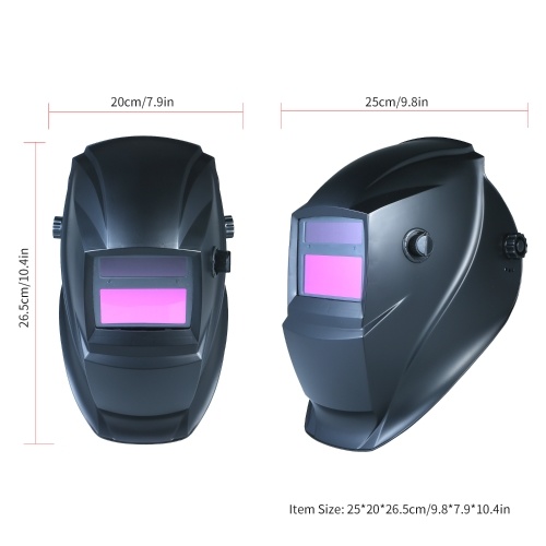 Maschera per casco di saldatura automatica oscurante solare Cappuccio protettivo per saldatura ad arco di argon montato in testa Flip piatto elicoidale