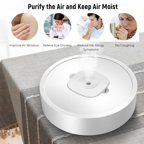 4-in-1 Movable Air Purifier Humidifier Ultraviolet Cleaner Aroma Diffuser Multifunctional Air Atomizer with Detachable Water Tank