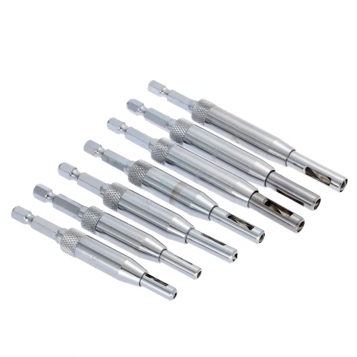 

7pcs Professional Doors Self Centering Hinge Tapper Core Drill Bit Set Hole Puncher Woodworking Tools