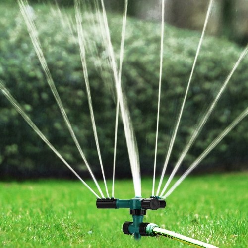 

KKmoon 360 Degree Rotating Sprinkler with Three-arm Sprayer and Plastic Ground Plug Irrigation Sprinkler with Adjustable Nozzle Automatic Rotary Sprinkler Irrigation Tool for Watering Garden Lawn