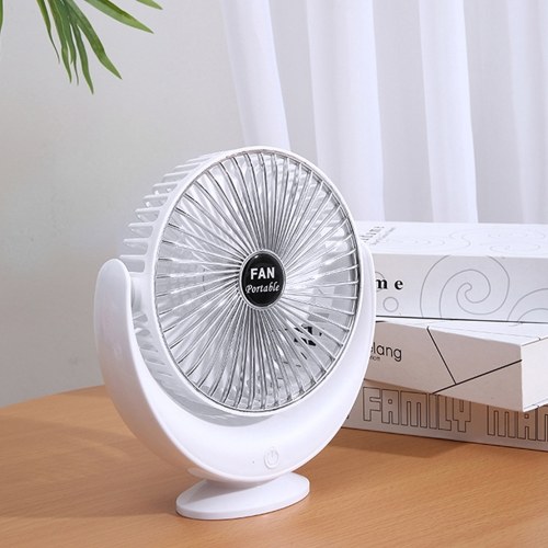 

USB Mini Desktop Fan Low Noise 360°Rotatable Fan with Adjustable Angle Portable Rechargeable Electric Fan 3 Speed Levels