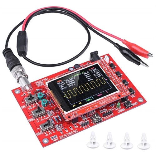 Oscilloscope Kit 2.4 Inch TFT Handheld Pocket-Size Digital Oscilloscope with Protective Case and Probe Electronic Learning Set Fully Assembled 