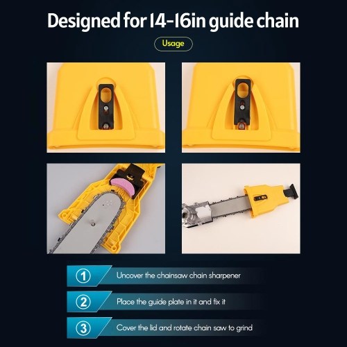 

Portable Chainsaw Chains Sharpener with Sharpening Stone Quick Grinding Woodworking Tools for 14-16 inches Guide Chains