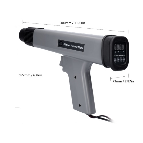 12 V Professional Digital Display Inductive Timing Light Car Motorcycle Petrol Engine Ignition Timing Strobe Lamp Detector Auto Motorcycle Detection Diagnosis Tool 
