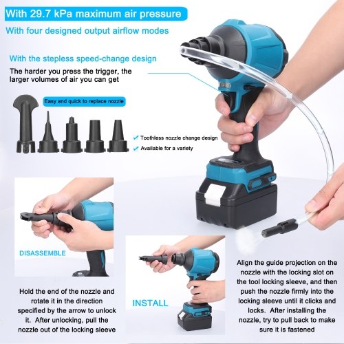 

Rechargeable Air Dust Machine Lithium Electric Cordless Inflator Narrow-space Cleanner Dusts Blowing Fan