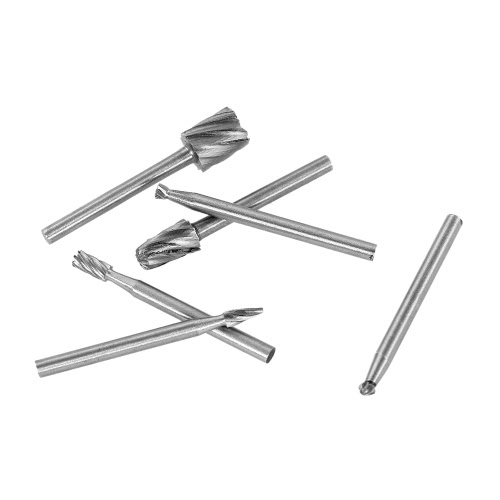 

6pcs/set Professional Good Quality Wood Milling Burrs Drill Set Electric Grinding Accessories 3mm Round Shank Multifunctional Wood