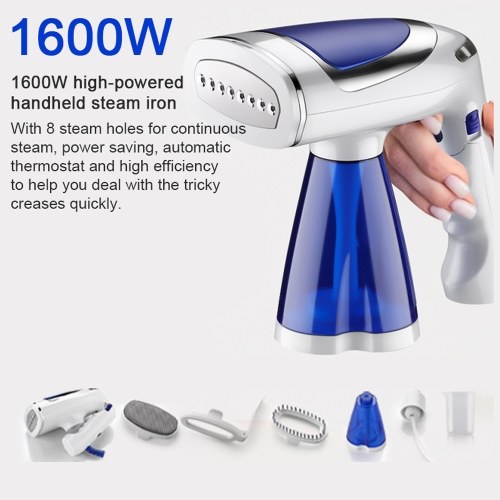 1600W Handheld Garment Steamer Portable Steam Iron Home Small Clothing Steam Machine with 3-Level Steam Adjustable for Home Travel Business Dormitory
