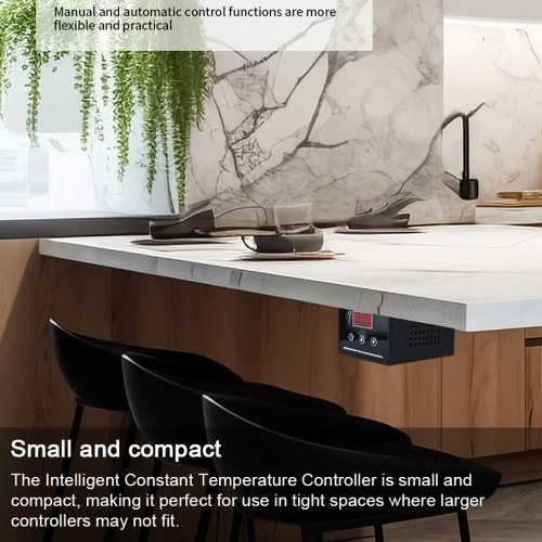 Intelligent Constant Temperature Controller Temperature Adjustable LCD Display Controller Compact Size Manual and Automatically Dual-Control Constant Temperature Controller 