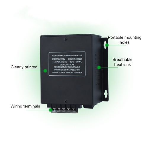 Intelligent Constant Temperature Controller Temperature Adjustable LCD Display Controller Compact Size Manual and Automatically Dual-Control Constant Temperature Controller 