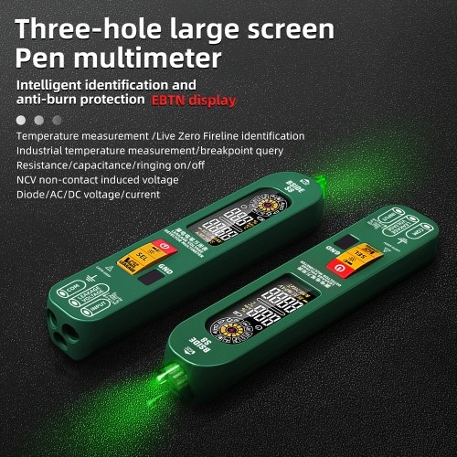 BSIDE S8 3in1 Handheld Multimeter Electrical Test Pen Thermometer Digital 6000 Counts Multimeter Leakage Test Pen EBTN Color Backllight Display Handheld Multimeter Professional Voltage Current Capacitance Resistance Frequency Diode Duty Cycle Tester Tempe 