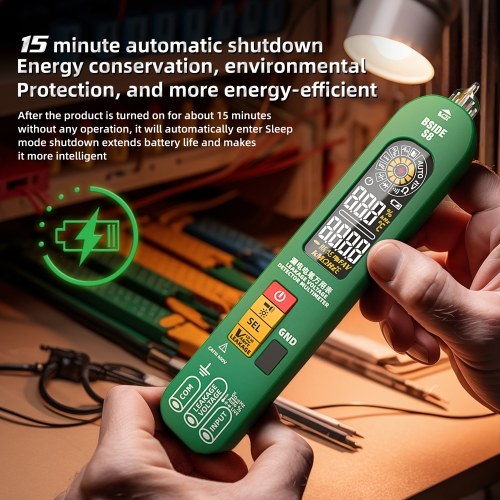 BSIDE S8 3in1 Handheld Multimeter Electrical Test Pen Thermometer Digital 6000 Counts Multimeter Leakage Test Pen EBTN Color Backllight Display Handheld Multimeter Professional Voltage Current Capacitance Resistance Frequency Diode Duty Cycle Tester Tempe 
