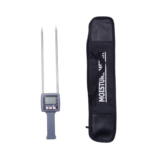 TK100 Moisture Meter Multifunctional Fibre Moisture Test Meter 0-80% Probe Humidity Tester Portable Water Content Analyzer for Tea Corn Straw Bran Soybean Rice 