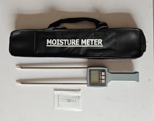 TK100 Moisture Meter Multifunctional Fibre Moisture Test Meter 0-80% Probe Humidity Tester Portable Water Content Analyzer for Tea Corn Straw Bran Soybean Rice 