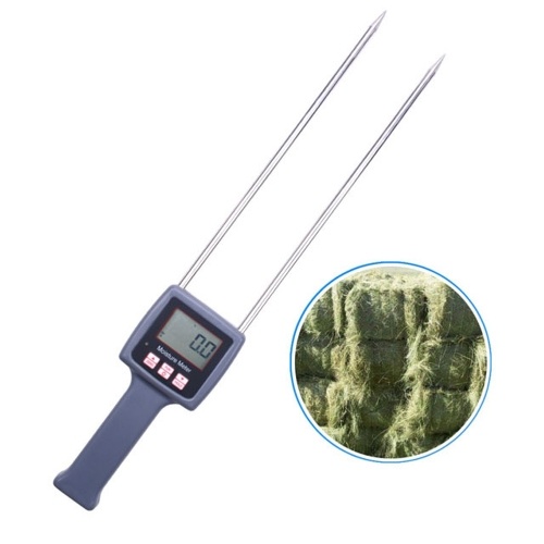 TK100 Moisture Meter Multifunctional Fibre Moisture Test Meter 0-80% Probe Humidity Tester Portable Water Content Analyzer for Tea Corn Straw Bran Soybean Rice 