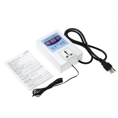 

AC110-240V 10A LED Digital Intelligent Pre-wired Temperature Controller with Air Sensor Thermostat Heating Cooling Control Switch