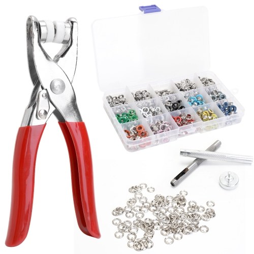 Plier Eyelets Tool 10 Colors 9.5mm Prong Snap Buttons Fasteners Press Studs Poppers Buckle Set for Children and Adult Clothes