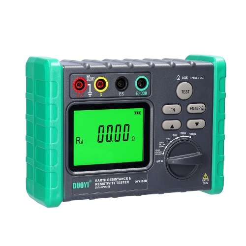 High Accurancy Digital Display Grounding Resistance Tester Multi-Gear Ground Resistance Tester Voltage Meter Megohmmeter Voltmeter Photovoltaic Voltage Measurement Machine DY-4100A 