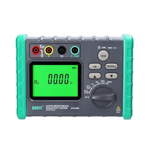 High Accurancy Digital Display Grounding Resistance Tester Multi-Gear Ground Resistance Tester Voltage Meter Megohmmeter Voltmeter Photovoltaic Voltage Measurement Machine DY-4100A 