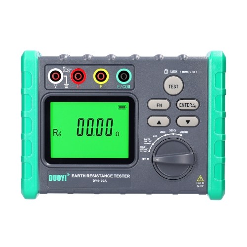 High Accurancy Digital Display Grounding Resistance Tester Multi-Gear Ground Resistance Tester Voltage Meter Megohmmeter Voltmeter Photovoltaic Voltage Measurement Machine DY-4100A 