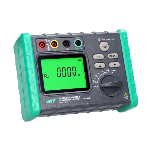 High Accurancy Digital Display Grounding Resistance Tester Multi-Gear Ground Resistance Tester Voltage Meter Megohmmeter Voltmeter Photovoltaic Voltage Measurement Machine DY-4100A 