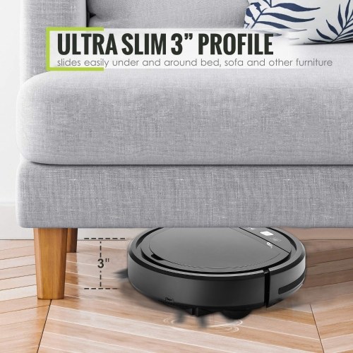 

Wifi 3-In-1 Robotic Cleaner 1500Pa Powerful Suction Robot Vacuum Cleaner 4 Mode Compatible with Alexa Google Assitant Tuya App Ideal for Pets Hair Carpets and Hard Floors