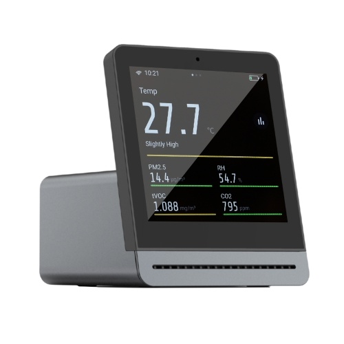Multi-Functional Air Quality Detector Home Office School Use Digital Display PM2.5/tVOC/CO2/AQI/Temperature/Humidity Monitor