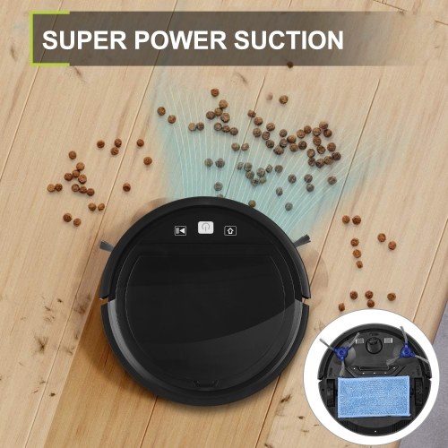 

KKmoon Robot Vacuum Cleaner Strong Suction Wifi Connectivity Compatible with Alexa Google Assitant