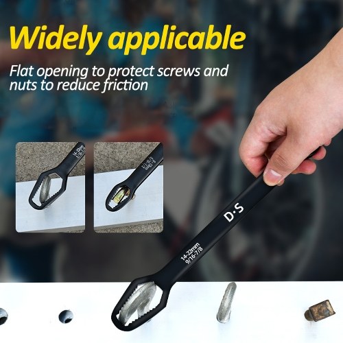 

Chromium Vanadium Steel Double-Heads Ratchet Wrench 8-22mm Universal Spanner Screw Nuts Wrenches Hand Tools for Repairing Car Bicycle