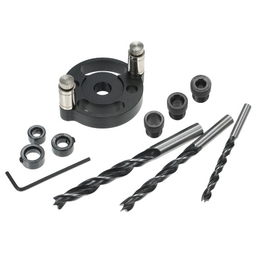 

Hole Locator Kit Hole Positioner Tool with 6/8/10mm Drill Sleeve Set Woodworking Jig Kit Wood Pocket Hole Drilling Woodworking Guide