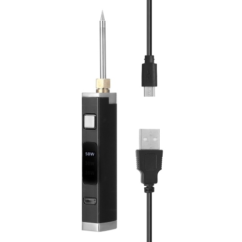 

Portable Cordless Soldering Iron Mini USB Rechargeable Battery Soldering Iron 20W 30W 50W Adjustable Digital Display Soldering Iron