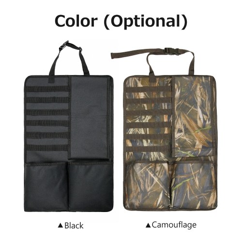 

Car Seat Back Organizer Bag Hanging Bag Storage Bag Gun Holder Rack with Molle Straps Molle Vehicle Panel Pockets Universal
