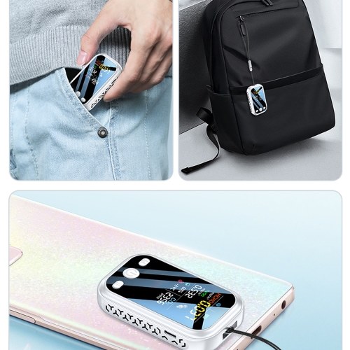 Household 1.9inch 240*280 Resolution Color Display Air Quality Detector High Sensitive Semiconductor Sensors 5in1 HCHO TVOC CO2 Temperature Humidity Tester Type-C Interface 