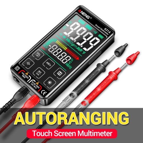 ANENG 621A Touch Screen Intelligent Digital Multimeter 9999 Counts Auto Range Rechargeable Portable NCV Universal Meter Voltmeter Ammeter 