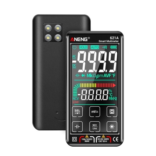 ANENG 621A Touch Screen Intelligent Digital Multimeter 9999 Counts Auto Range Rechargeable Portable NCV Universal Meter Voltmeter Ammeter 