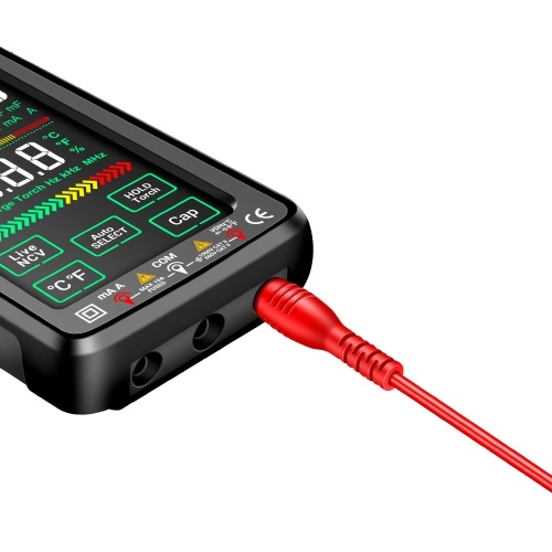 ANENG 683 6000 Counts Large Touch Screen Digital Multimeter Smart Anti-burn Rechargeable Universal Meter VA Reverse Display NCV Tester with Flashlight for Voltage Current Resistance Capacitance Temperature Frequency Diode Duty Cycle Measurement 