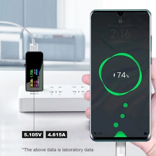 13 in 1 USB Tester Current Voltage Indicator Color LCD Display USB Tester Electric Ammeter Power   Meter Charge DC Digital Multimeter Voltmeter Wattmeter Portable High-Precision USB Tester 