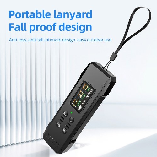 Portable Nuclear Radiation Detector Handheld Geiger Counter 0.96inch TFT Display X-rays γ-rays β-rays Detecting Tool Real-time Average Cumulative Dose Alarm Household Radioactive Tester 