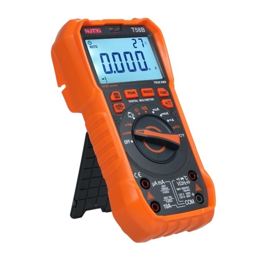 NJTY T58B Digital Multimeter 9999 Counts Multimetro AC/DC Voltage Meter Capacitance Professional Electrician Tools 