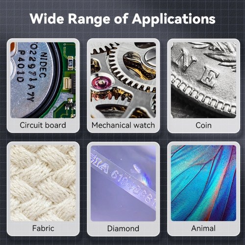 2.0inch Digital Handheld Microscope 1080P 500X Video Coin Microscope with Magnifying Glass and 8 LEDs for Electronics Coins Jewelry Watch Repairs 