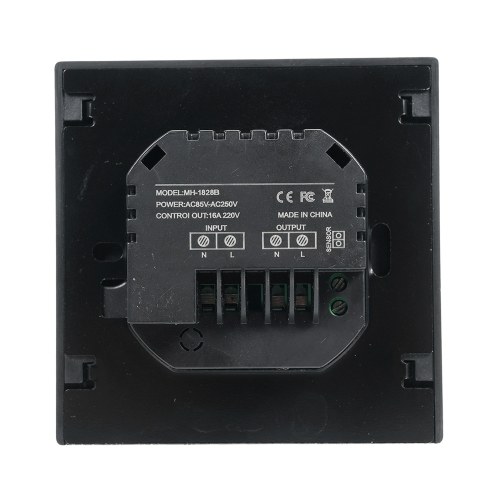 Intelligent Digital Display Thermostat 16A Floor Heating Temperature Controller with LED Touch Screen NTC Temperature Sensor Temperature Switching 85-265V Electric Heating Control 