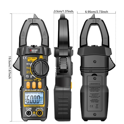 ANENG PN108 Digital Clamp Meter Voltage Current Tester Professional 6000 Counts Multimeter with LCD Display Diode Temperature Hz Ohm Capacitance Tester 