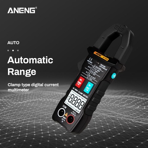 ANENG ST205 4000 Counts Full Intelligent Automatic Range True RMS Digital Multimeter Clamp Meter AC/DC Voltage NCV Resistance Auto Range Flashlight with Temperature Measurement 