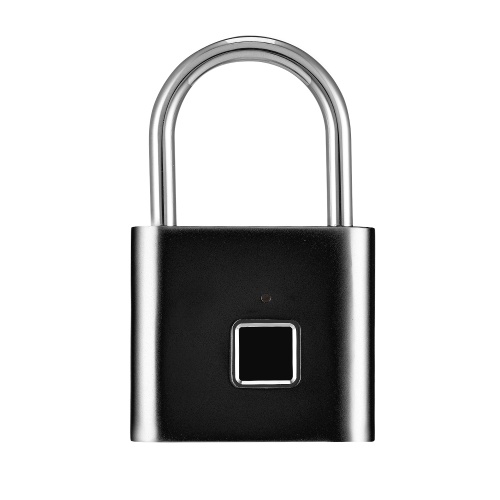 Smart Fingerprint Padlock Kleines Vorhängeschloss Kabinett Fingerprint Lock Schlafsaal Diebstahlsicherung O10 Schwarz